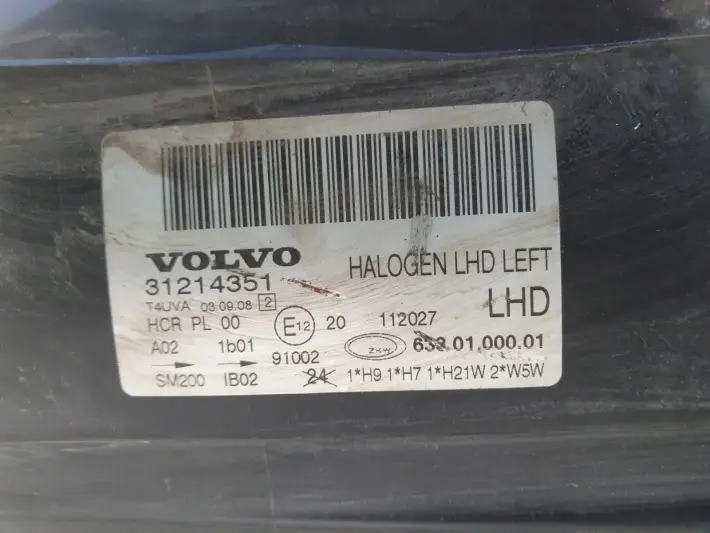 Volvo S80 II V70 III 07-13r PRZEDNIA LAMPA LEWA lewy przód EUROPA 31214351