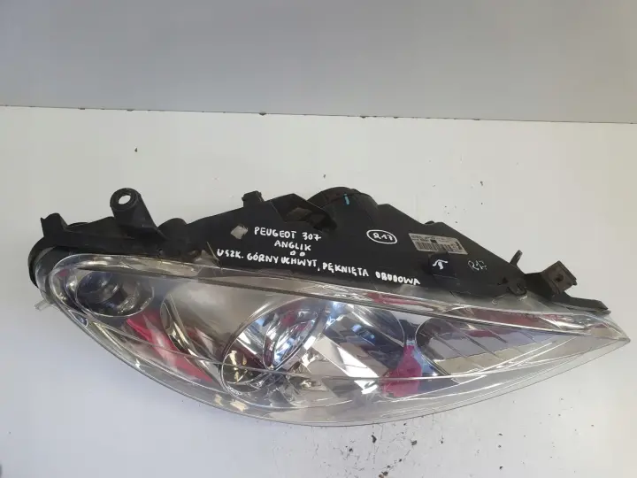 Peugeot 307 01-05 PRZEDNIA LAMPA PRAWA prawy przód anglik 9634369280