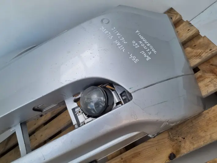 BMW E60 03-07r KOMPLETNY PRZEDNI ZDERZAK przód SREBRNY SPRYSKI PDC 354