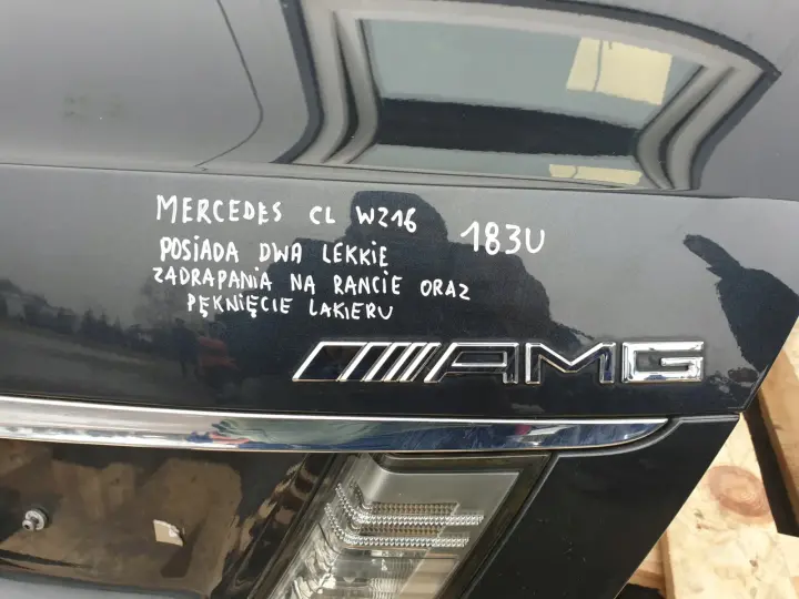 Mercedes CL W216 LIFT FL TYLNA KLAPA BAGAŻNIKA TYŁ