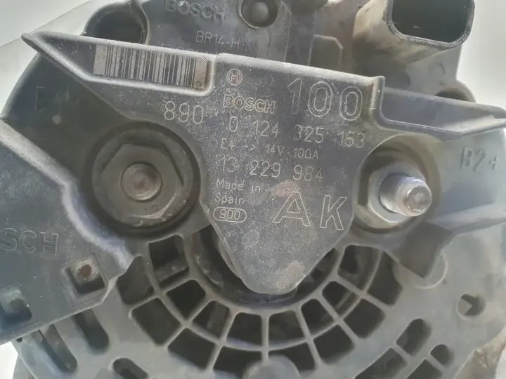 Opel Zafira B 1.8 16V ALTERNATOR 0124325163 bosch 100A AK