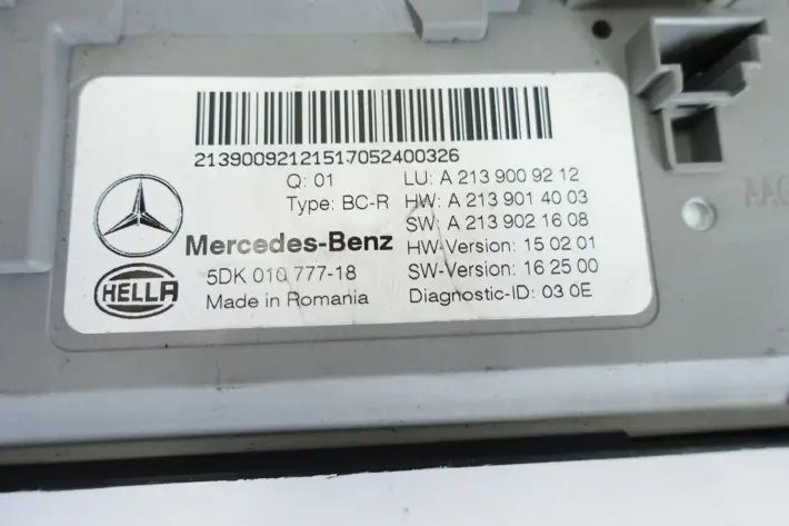 Mercedes W213 C213 MODUŁ STEROWNIK A2139009212