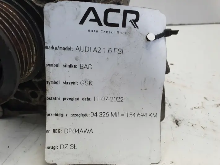 Audi A2 1.6 FSI BAD ALTERNATOR Bosch