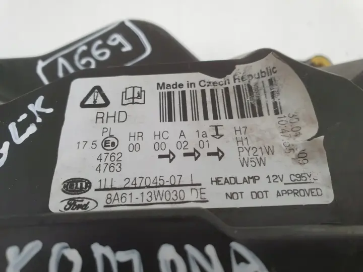 Ford Fiesta VII MK7 08-13r LIFT PRZEDNIA LAMPA LEWA lewy przód 8A6113W030DE