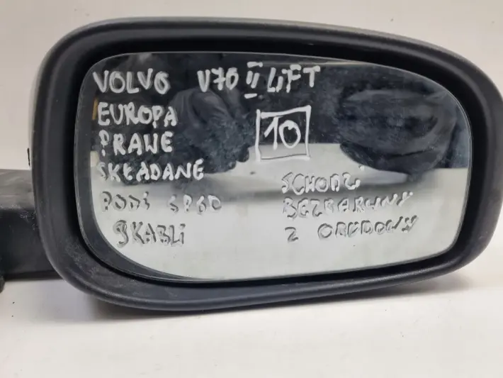 Volvo S60 I V70 II lift LUSTERKO PRAWE PASAŻERA 9 pin europa podświetlany