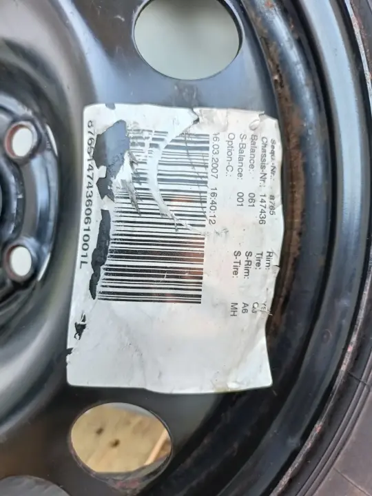 Opel Vectra C Astra H KOŁO DOJAZDOWE dojazdówka 115/70 R16 5x110 2160132