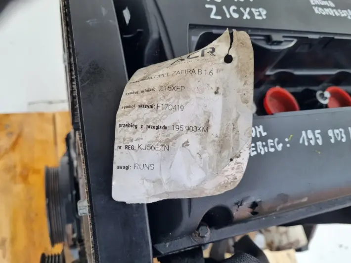 SILNIK KOMPLET Opel Astra II G 1.6 16V udokumentowane 195tyś Z16XEP