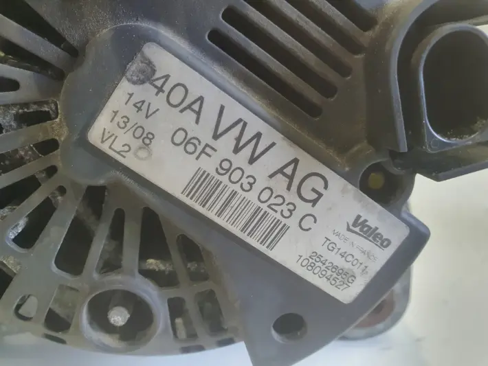 VW Golf V 1.9 TDI ALTERNATOR valeo 06F903023C 140A