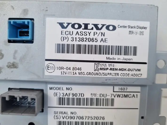Volvo V60 I S60 II XC60 I EKRAN NAWIGACJI Wyświetlacz 31382065 31382065AE
