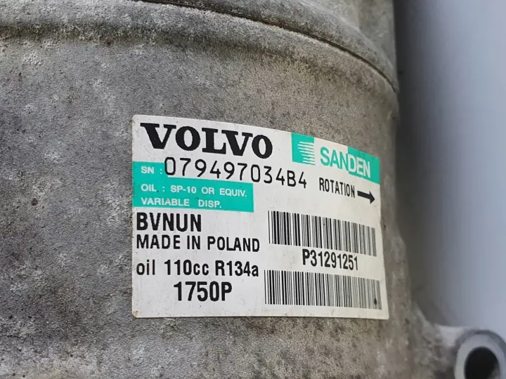 Volvo V40 II 1.6 D2 SPRĘŻARKA KLIMATYZACJI P31291251