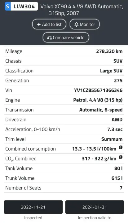 SILNIK KOMPLET Volvo XC90 4.4 V8 316KM udokumentowane 278tyś B8444S