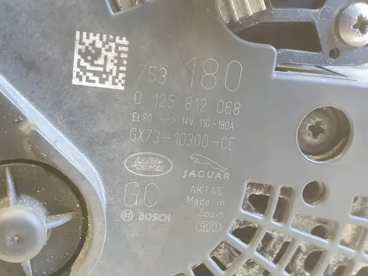 Jaguar XF X260 2.0 D ALTERNATOR 0125812068 GX73-10300-CE