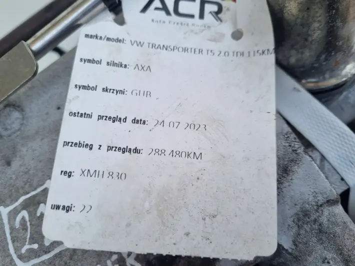 SILNIK KOMPLET VW Transporter T5 2.0 8V 115KM udokumentowane 288tyś AXA