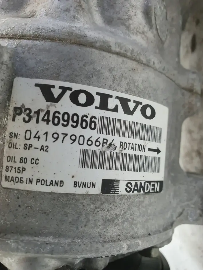 Volvo V90 II 2.0 D4 SPRĘŻARKA KLIMATYZACJI P31469966