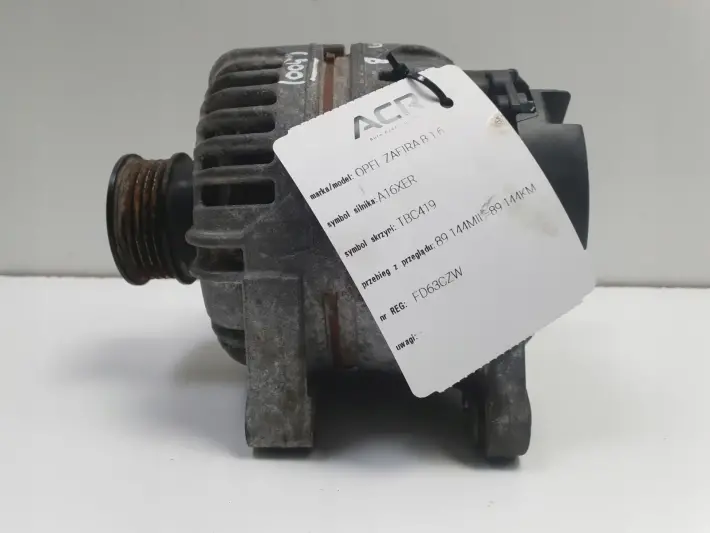 Opel Zafira B 1.6 16V ALTERNATOR bosch 100A 0124325163 13229984 AK