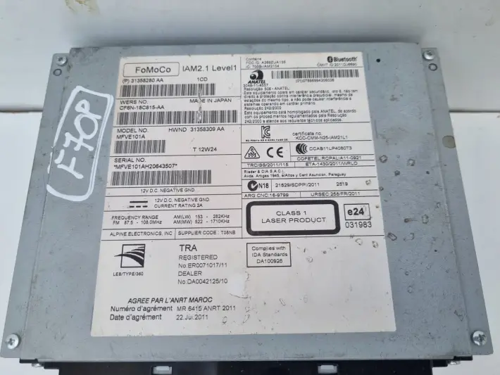 Volvo VOLVO V60 I S60 II XC60 I CZYTNIK NAWIGACJI Radio 31358280 31358280AA
