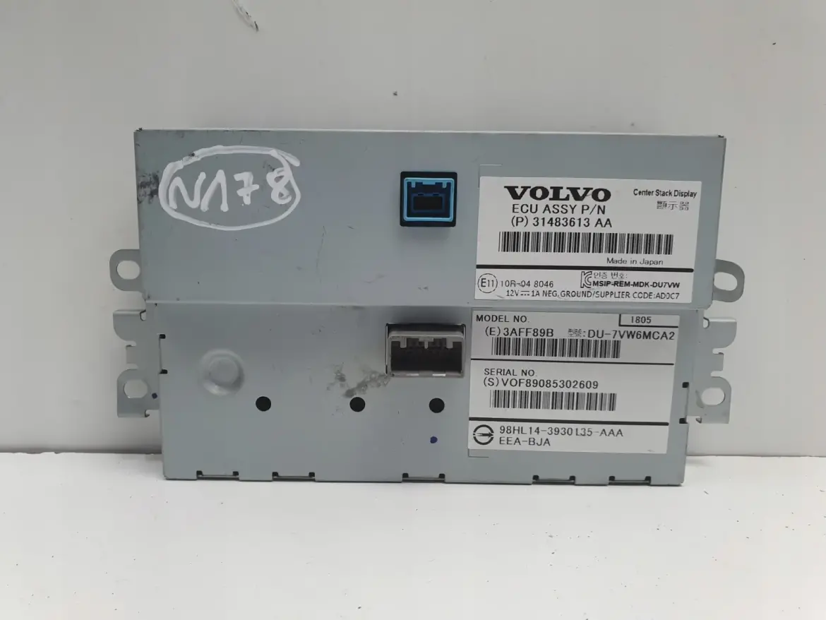 Volvo V40 II lift EKRAN NAWIGACJI Wyświetlacz monitor 31483613 31483613AA