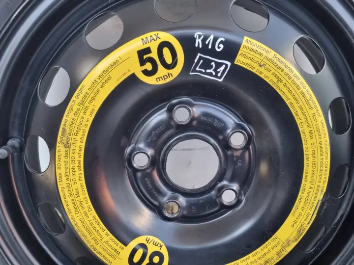 Audi Seat Vw Golf V KOŁO DOJAZDOWE dojazdówka 125/70 R16 1K0601027F 5x112