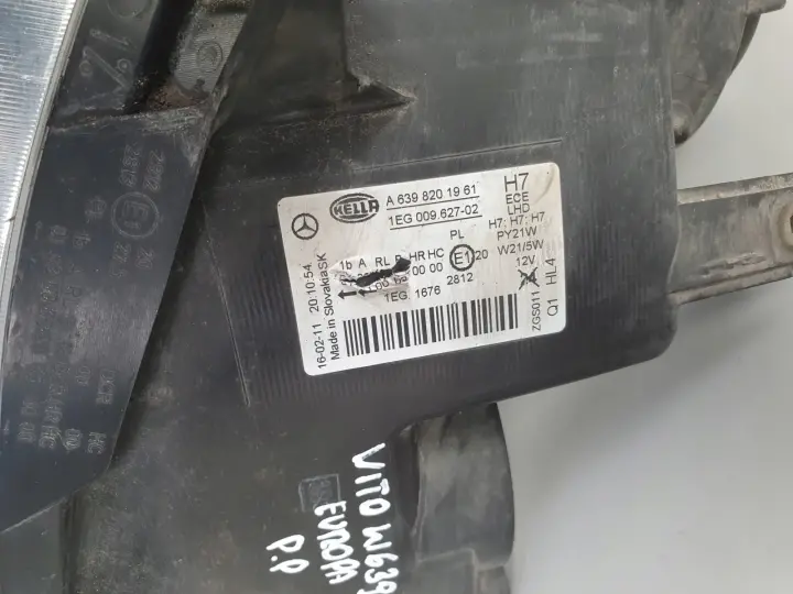 Mercedes Vito Viano W639 LIFT PRZEDNIA LAMPA PRAWA prawy przód A6398201961