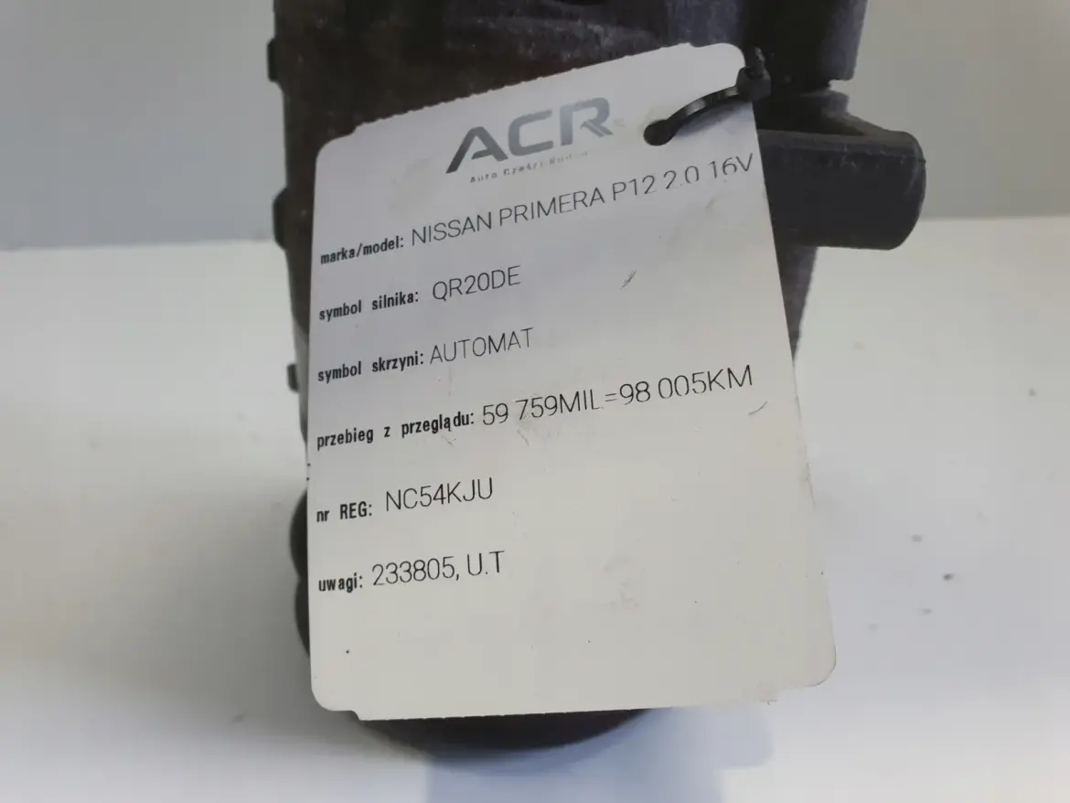 Nissan Primera P12 2.0 16V SPRĘŻARKA KLIMATYZACJI 92600-AU000