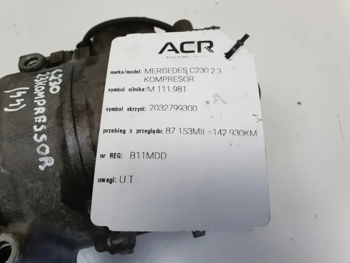 Mercedes W203 2.3 K SPRĘŻARKA KLIMATYZACJI pompa