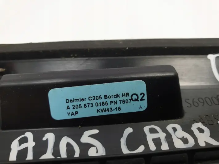 Mercedes A205 W205 Cabrio TYLNA LISTWA SZYBY Kpl