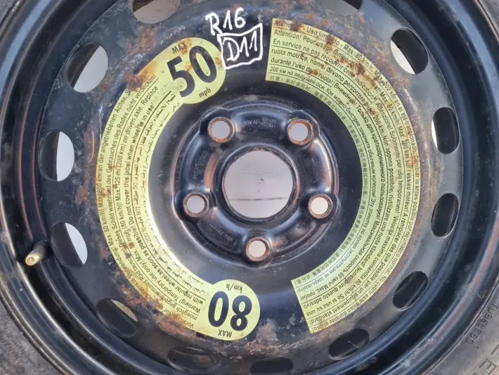 Audi Seat Vw Golf VI KOŁO DOJAZDOWE dojazdówka 125/70 R16 1K0601027AL 5x112