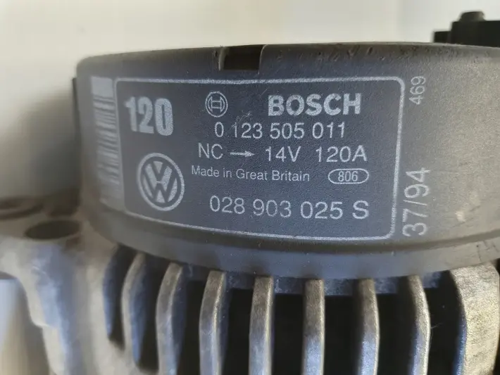 Audi 80 B4 1.9 TDI ALTERNATOR bosch 0123505011 120A