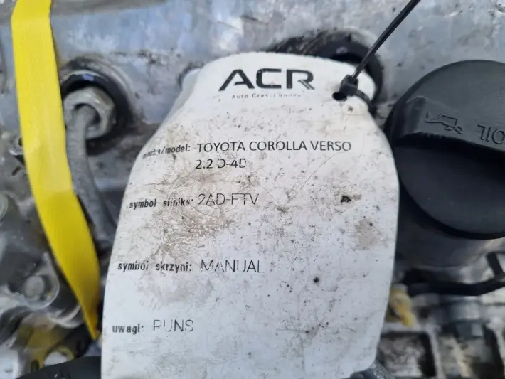 SILNIK KOMPLET Toyota Corolla Verso II 2.2 D4D 136KM 2AD 2AD-FTV