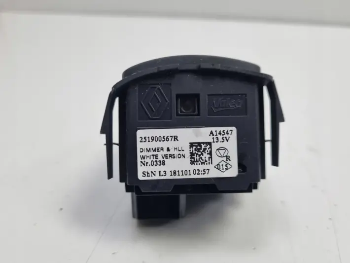 Renault Captur I PANEL REGULACJI ŚWIATEŁ przełącznik 251900567R