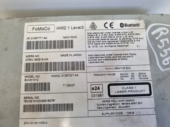 Volvo V40 II V60 S60 II CZYTNIK PŁYT CD radio nawigacja 31357771AA