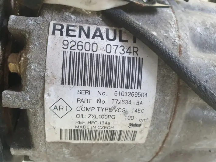 Renault Clio IV 0.9 TCe SPRĘŻARKA KLIMATYZACJI pompa 926000734R