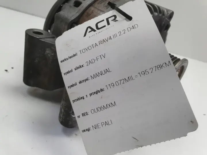 Toyota RAV4 RAV-4 III 2.2 D4D ALTERNATOR 2AD-FTV