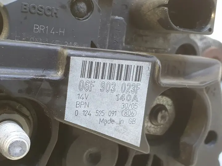 VW Golf V 1.9 TDI ALTERNATOR bosch 06F903023F 140A