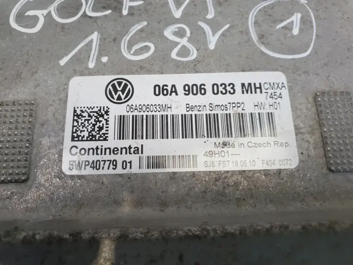 VW Golf VI 1.6 8V STEROWNIK SILINIKA komputer 06A906033MH 5WP4077901
