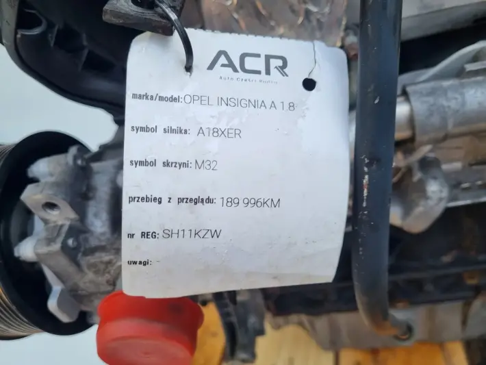 SILNIK Opel Insignia 1.8 16V udokumentowane 189tyś A18XER Z18XER