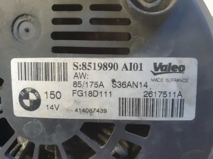 BMW F30 F31 2.0 D ALTERNATOR valeo 8519890 150A