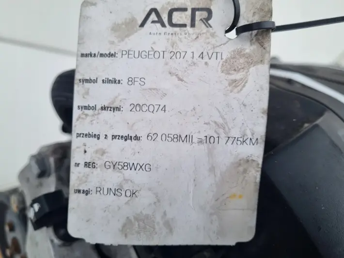 SILNIK KOMPLET Citroen C3 Picasso 1.4 16V VTI udokumentowane 101tyś 8FS