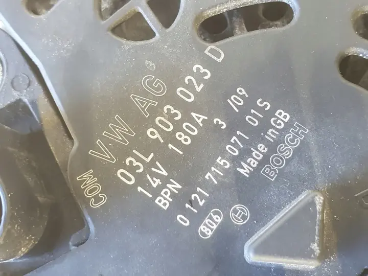 VW Passat B7 1.6 TDI ALTERNATOR 180A bosch 03L903023D
