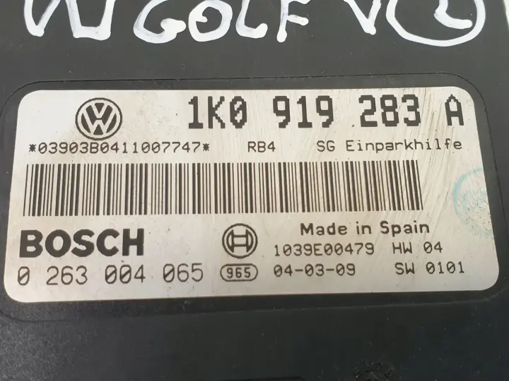 VW Golf V MODUŁ PARKOWANIA PDC 1K0919283A