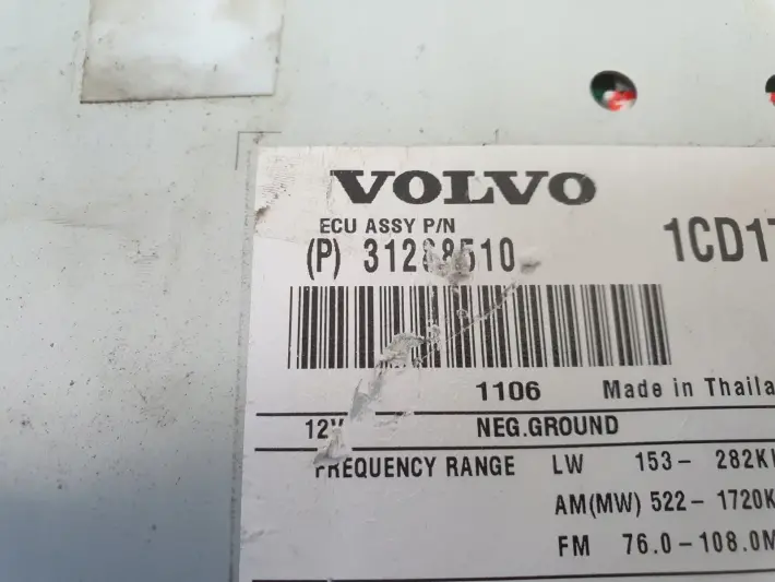 Volvo S40 II V50 RADIO CD radioodtwarzacz CZYTNIK PŁYT 31288510