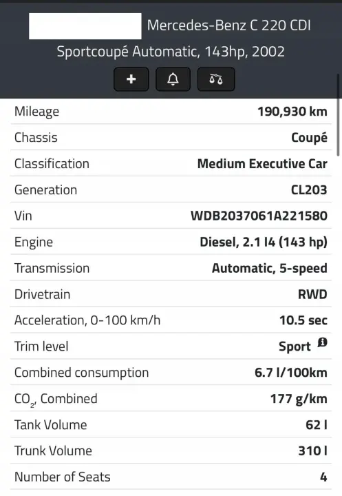 SILNIK KOMPLET Mercedes W203 2.2 CDI udokumentowane 190tyś 611962