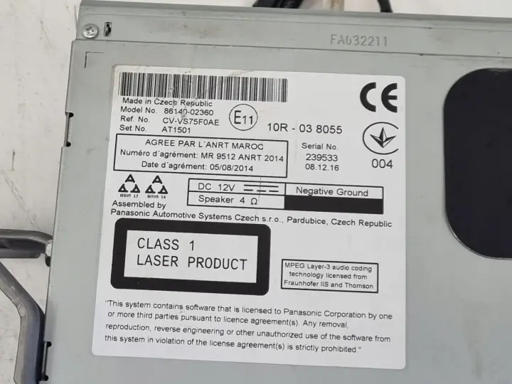 Toyota Auris II Lift EKRAN NAWIGACJI Radio CD GPS 6434C-BE2808 QNG-BE2808