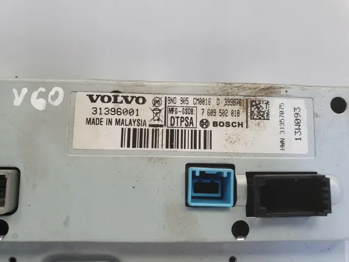 Volvo VOLVO V60 I S60 II XC60 I EKRAN NAWIGACJI Wyświetlacz 31396001