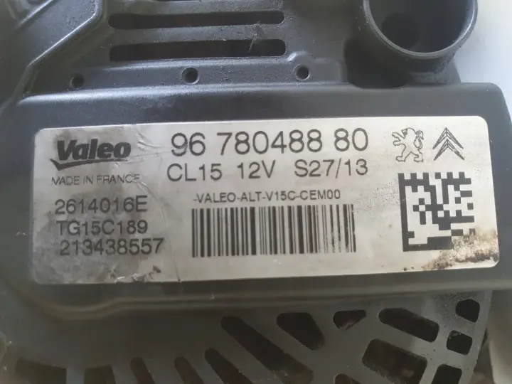 Citroen C4 II 1.6 HDI ALTERNATOR valeo 9678048880