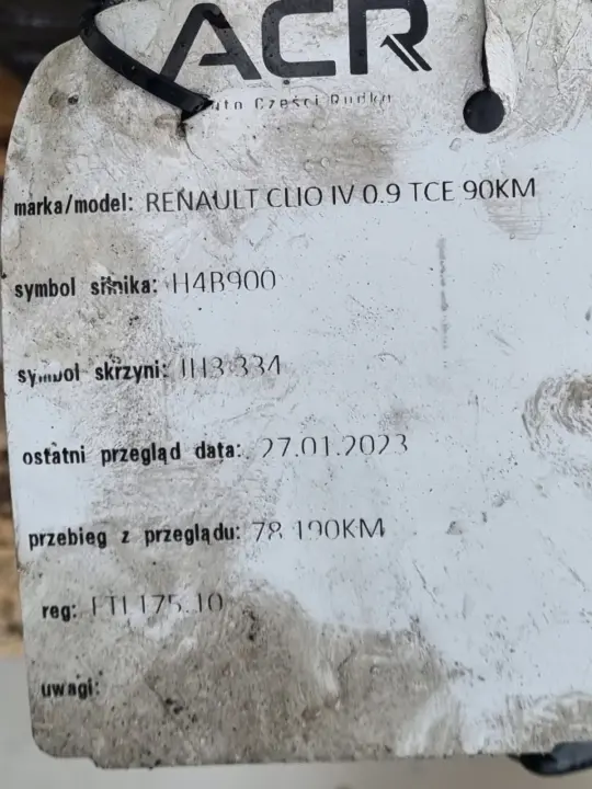 Renault Clio IV 0.9 TCE SKRZYNIA BIEGÓW manualna JH3334 manual