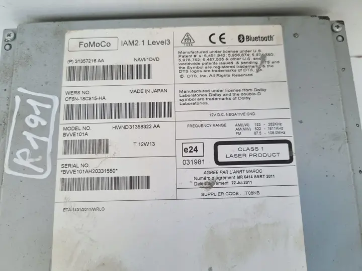 Volvo VOLVO V60 I S60 II V40 II CZYTNIK NAWIGACJI Radio 31357216AA 31357216