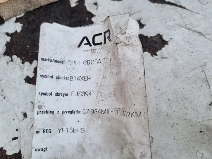 Opel Corsa E 1.4 16V SKRZYNIA BIEGÓW BFJS394 manualna MANUAL