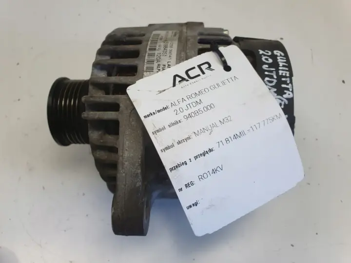 Alfa Romeo Giulietta 2.0 JTDM ALTERNATOR 51884351 denso 120A