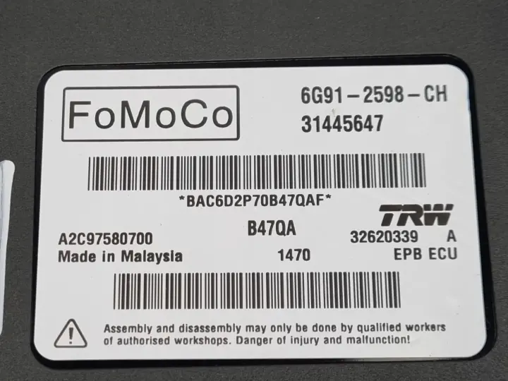 Volvo XC60 I MODUŁ HAMULCA RĘCZNEGO Sterownik 31445647